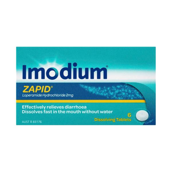 IMODIUM ZAPID TABLETS 2MG 6PK