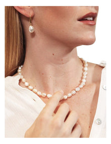Baroque Pearl Hook Earring In Gold