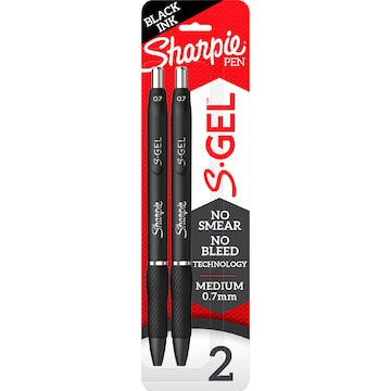 Sharpie S Gel 07mm Pens Black 2 pack