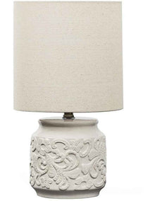 Florence Modern Ceramic Table Lamp 46cm in White