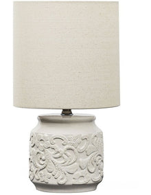 Florence Modern Ceramic Table Lamp 46cm in White