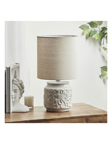 Florence Modern Ceramic Table Lamp 46cm in White