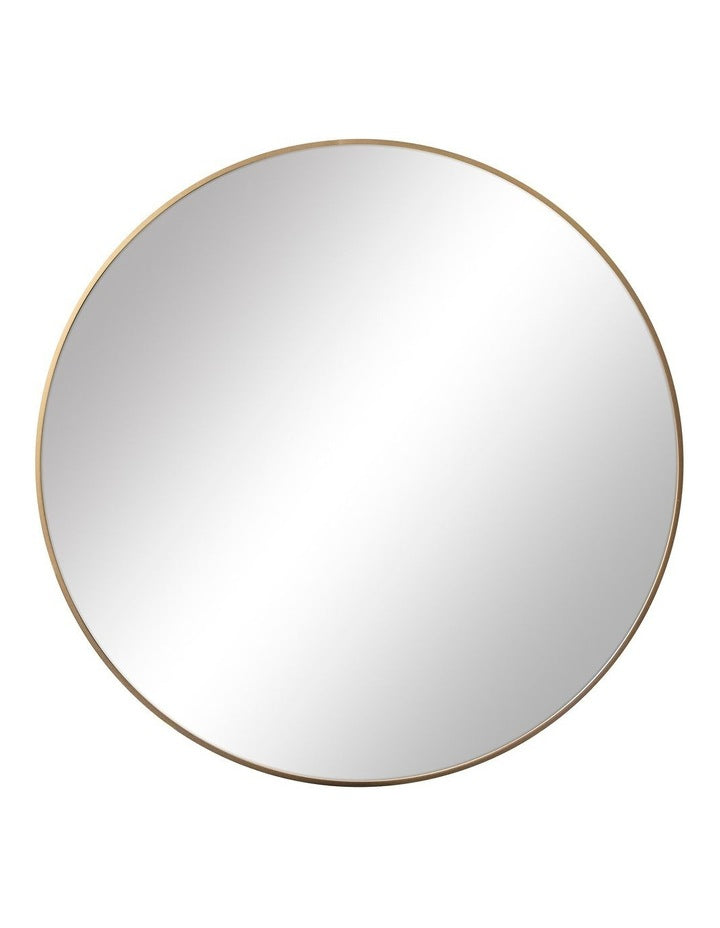 Linda Round Wall Mirror 90cm in Gold