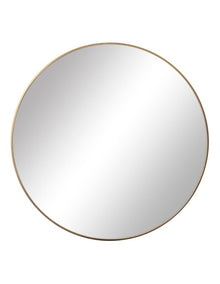 Linda Round Wall Mirror 90cm in Gold
