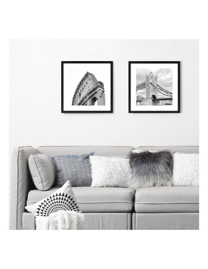 Premium Paradise Photo Frames 40x40cm Matt to 30x30cm Set Of 2 in Black