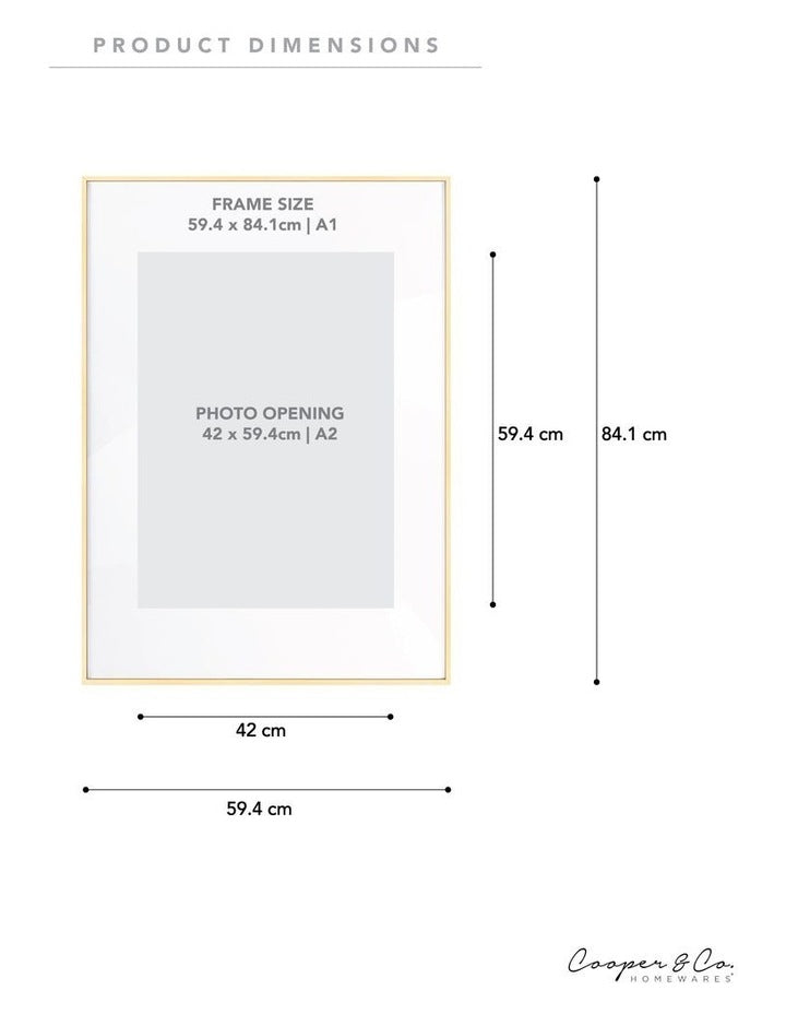Platinum Metal Frame A1/A2 in Gold