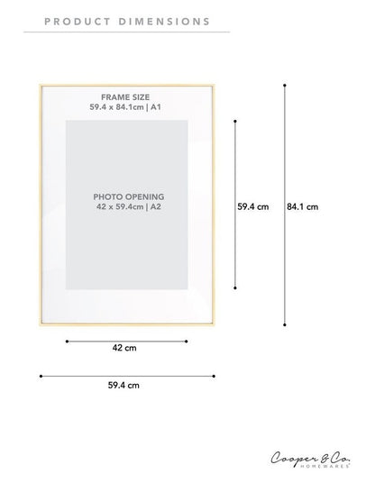 Platinum Metal Frame A1/A2 in Gold