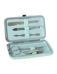 Woven Manicure Set in Teal