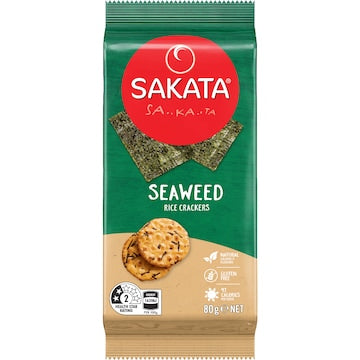 Sakata Rice Crackers Seaweed Snack 80g