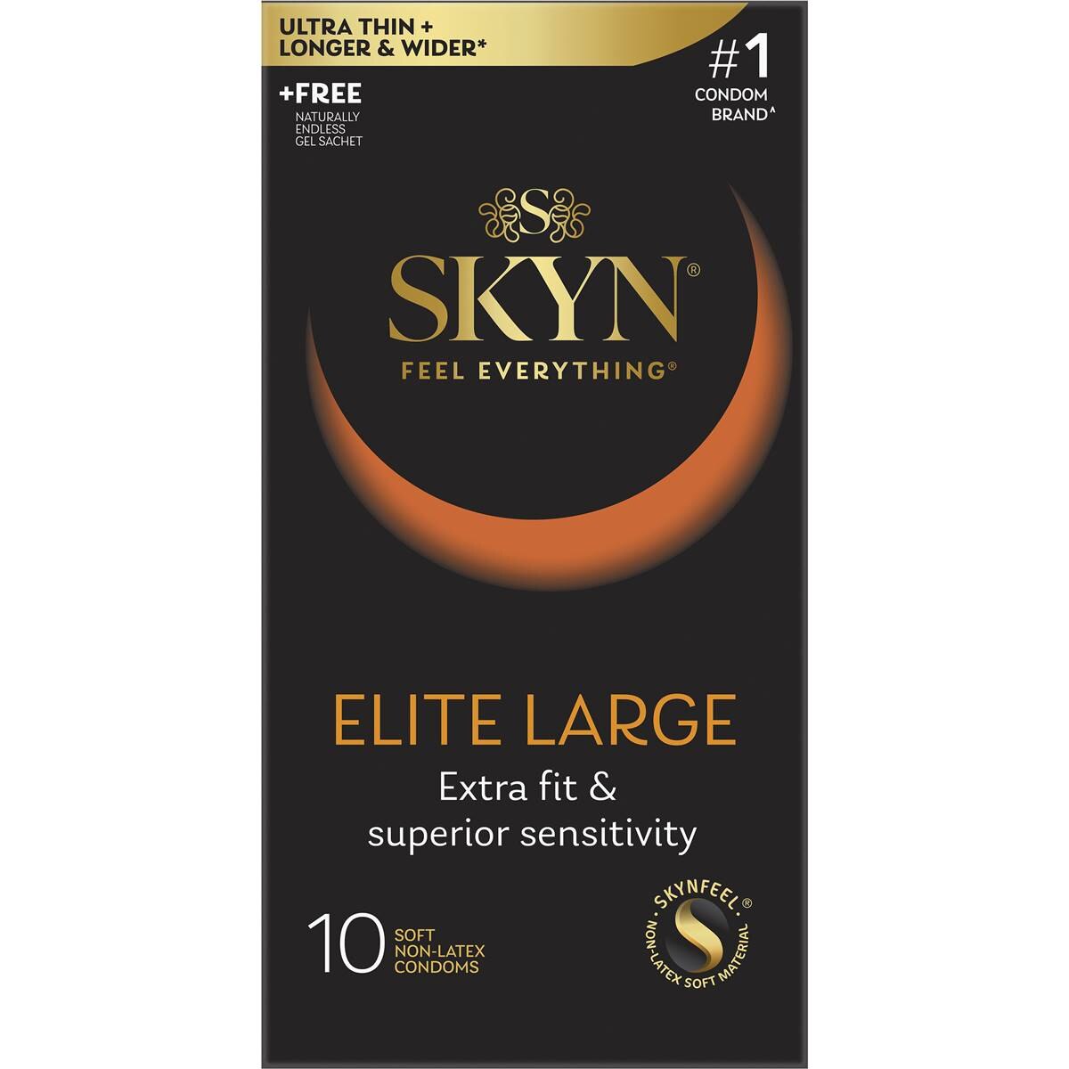Skyn Elite Large Non-Latex Condoms 10 pack