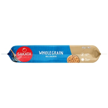 Sakata Rice Crackers Wholegrain Original Snack 80g