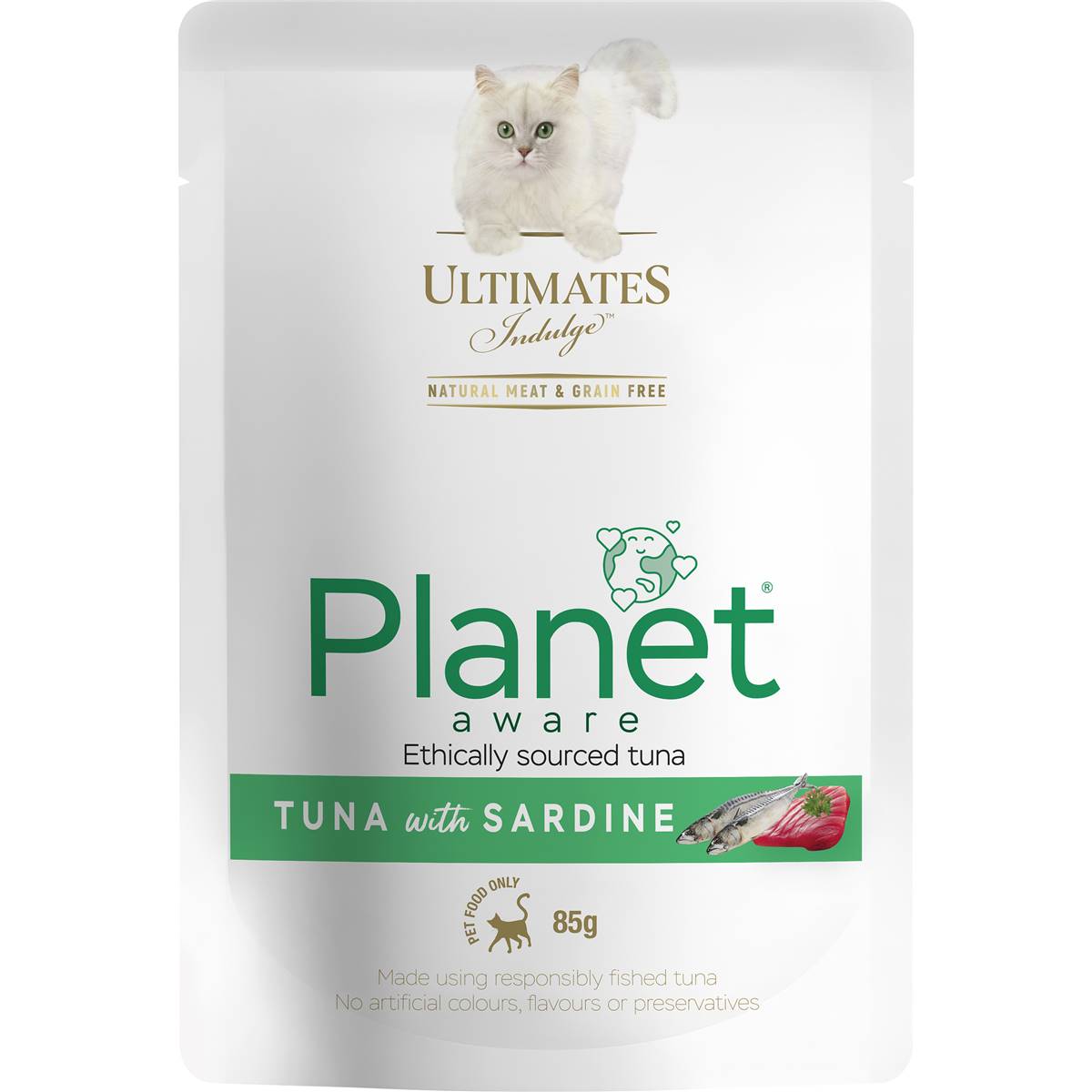 Ultimates Indulge Planet Aware Tuna With Sardine Cat Food 85g