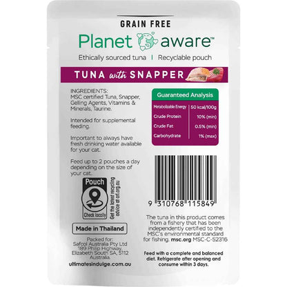 Ultimates Indulge Planet Aware Tuna With Snapper Wet Cat Food 85g