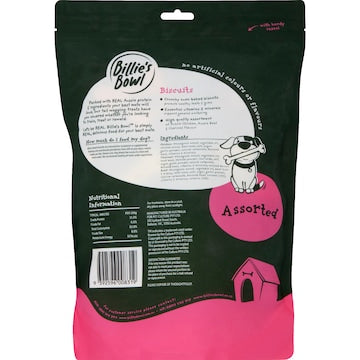 Billie's Bowl Biscuits Dog Treats Assorted Flavours 1kg