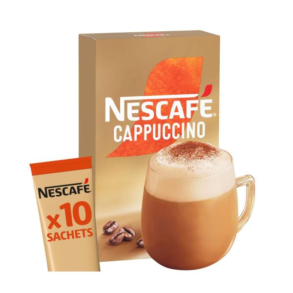 NESCAFE CAPPUCCINO COFFEE SACHETS 10 PACK