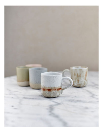 Solace Clay Mug With Reactive Glaze 350ml in Olive Speckle