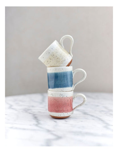 Solace Mediterranean Clay Mug With Reactive Glaze 350ml in Blue
