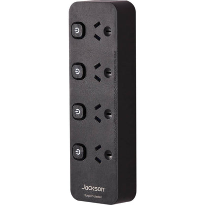 Jackson 4 Outlet Surge Protected Powerboard With 1 Metre Lead Each
