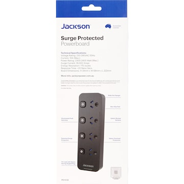 Jackson 4 Outlet Surge Protected Powerboard With 1 Metre Lead each