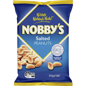 Nobby's Pre-Peeled Peanuts Party Bag Salted 375g