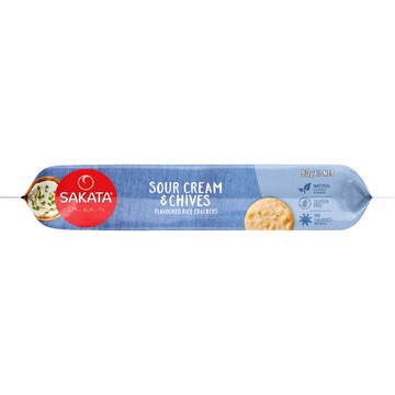Sakata Rice Crackers Sour Cream & Chives Snack 90g