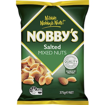 Nobby's Mixed Nuts Snack Mix Party Bag Salted 375g
