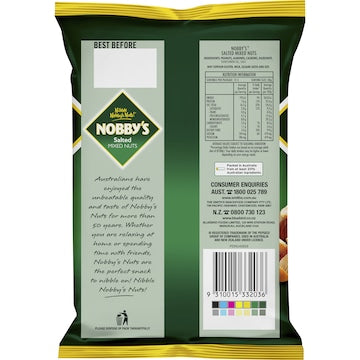 Nobby's Mixed Nuts Snack Mix Party Bag Salted 375g