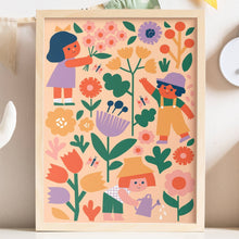 Paint by Numbers Flower Patch Kids Activity A4 Canvas Size by Journey Of Something Art and Craft for Kids Gifting Idea for 5yrs+