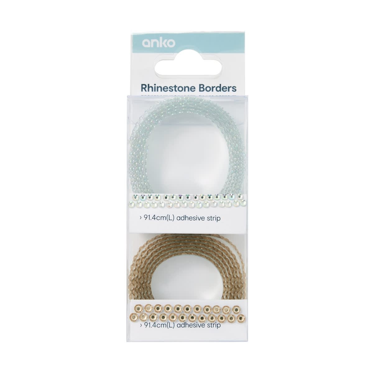 2 Pack Rhinestone Borders