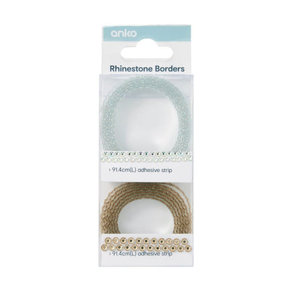 2 Pack Rhinestone Borders