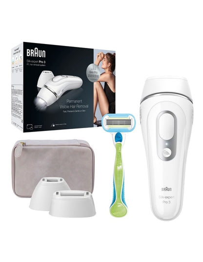 Silk Expert Pro 3 IPL Hair Removal System in White/Silver IPL3133