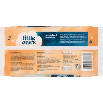 Little One's Baby Wipes Scented 80 pack
