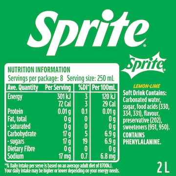 Sprite Lemonade Soft Drink Bottle 2L