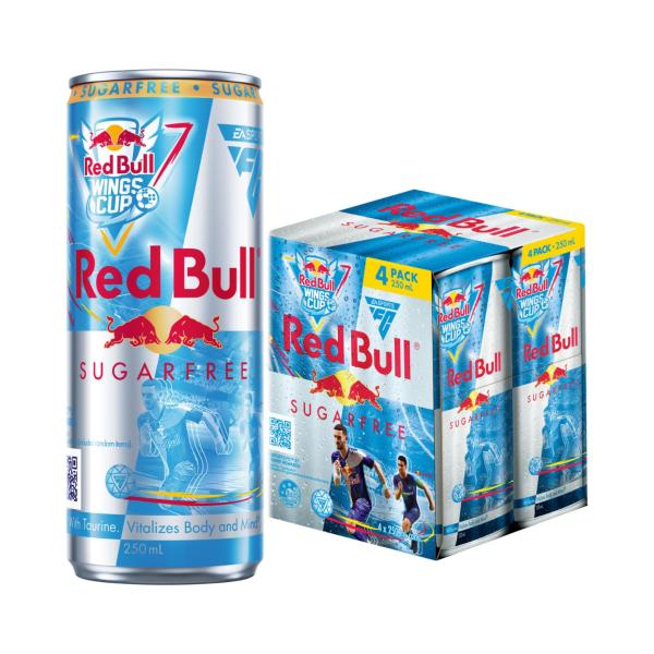 RED BULL DRINK 4X250ML ENERGY DRINK:SUGAR FREE:.:1 LITRE