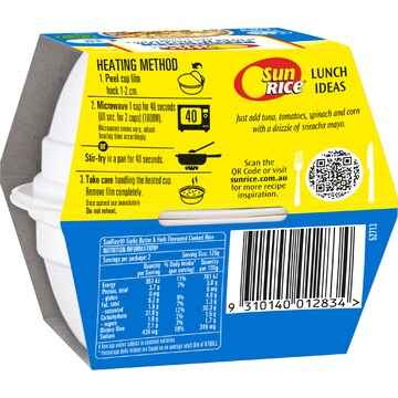 Sunrice Microwave Garlic Butter & Herb Flavoured Rice 125g x 2 pack
