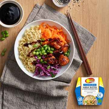 Sunrice Microwave Garlic Butter & Herb Flavoured Rice 125g x 2 pack