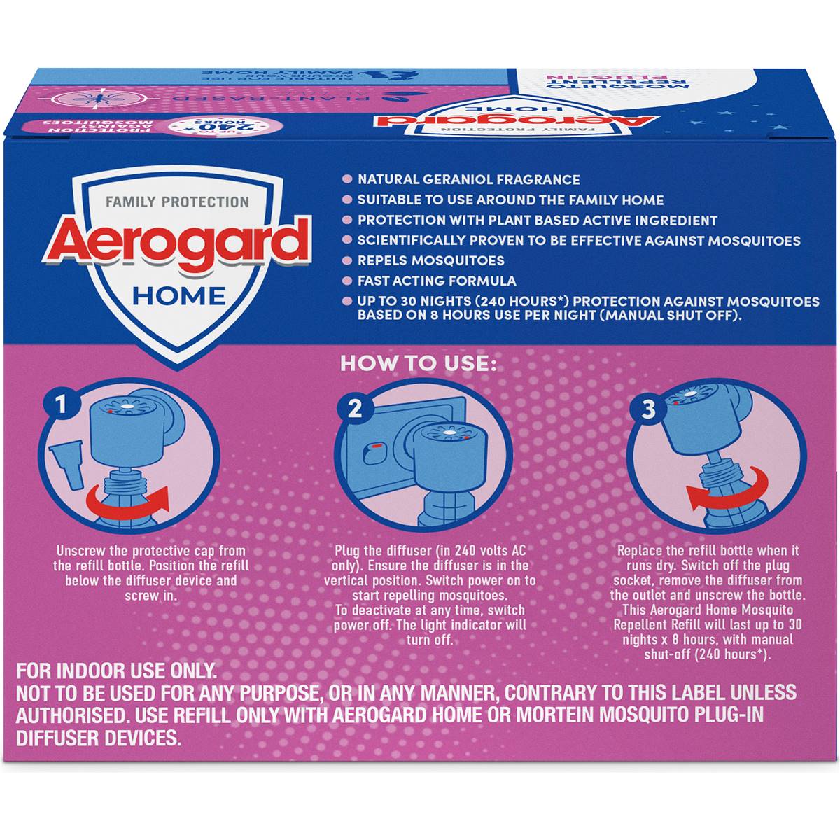 Aerogard Home Mosquito Repellent Plug-In Diffuser & Refill 1 pack