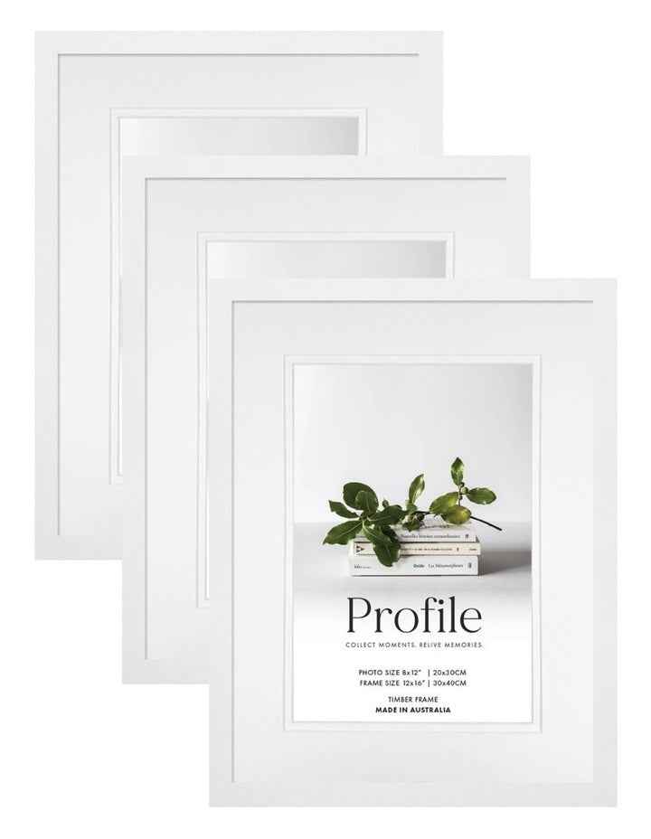 Australia Made Timber Photo Frame 12x16"/8x12" (3 Pack) in White