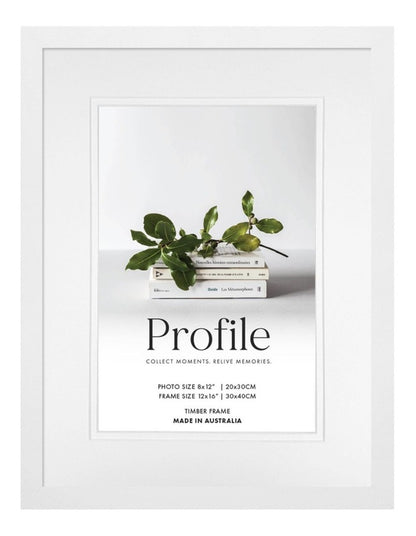 Australian Made Timber Photo Frame 12x16"/8x12" (3 Pack) in White