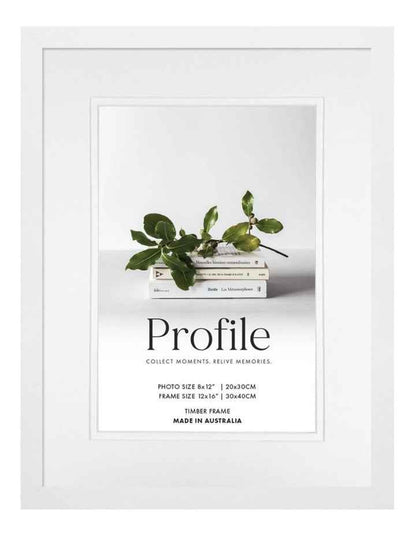 Australia Made Timber Photo Frame 12x16"/8x12" (3 Pack) in White