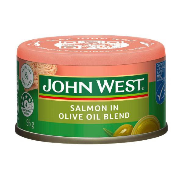JOHN WEST SALMON OLIVE OIL BLEND 95 GRAM