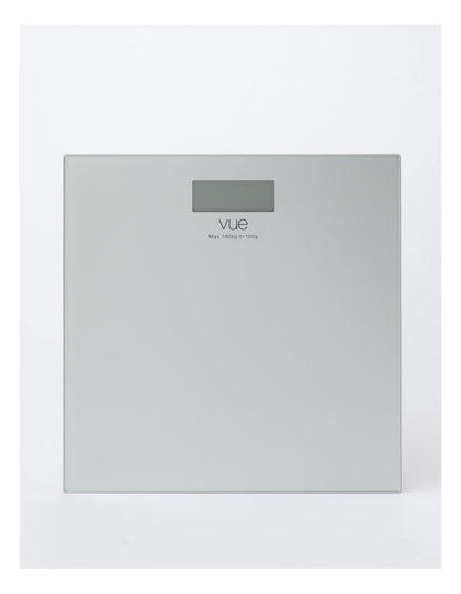 Digital Bathroom Scale in Silver Glass