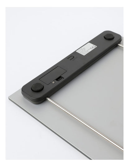 Digital Bathroom Scale in Silver Glass
