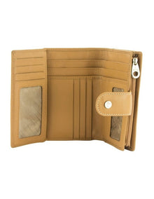 Eden French Wallet in Camel