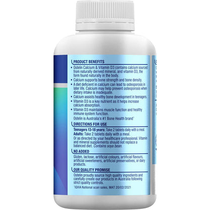 Ostelin Calcium & Vitamin D3 Tablets 250 pack