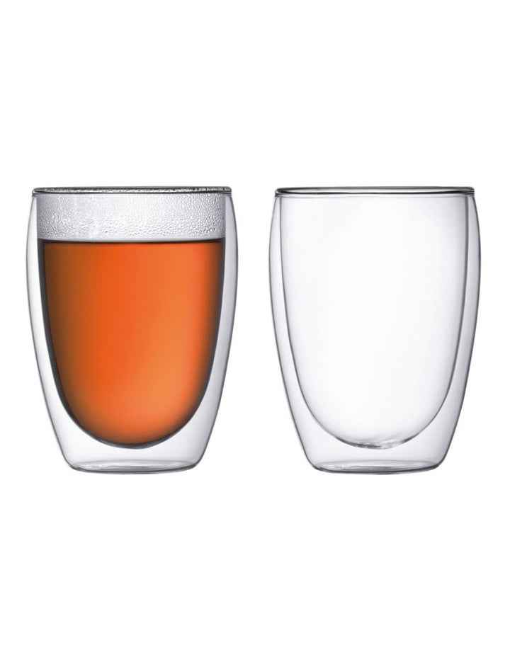 Pavina Double Walled Glass Set of 2 350ml in Clear