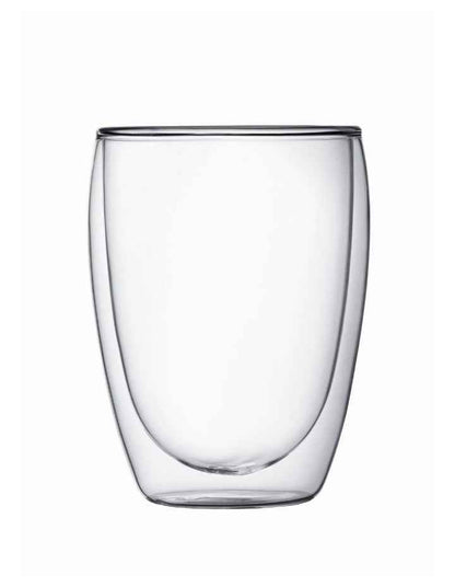 Pavina Double Walled Glass Set of 2 350ml in Clear