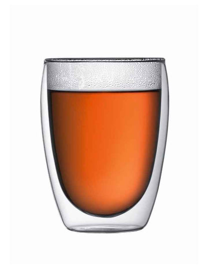 Pavina Double Walled Glass Set of 2 350ml in Clear