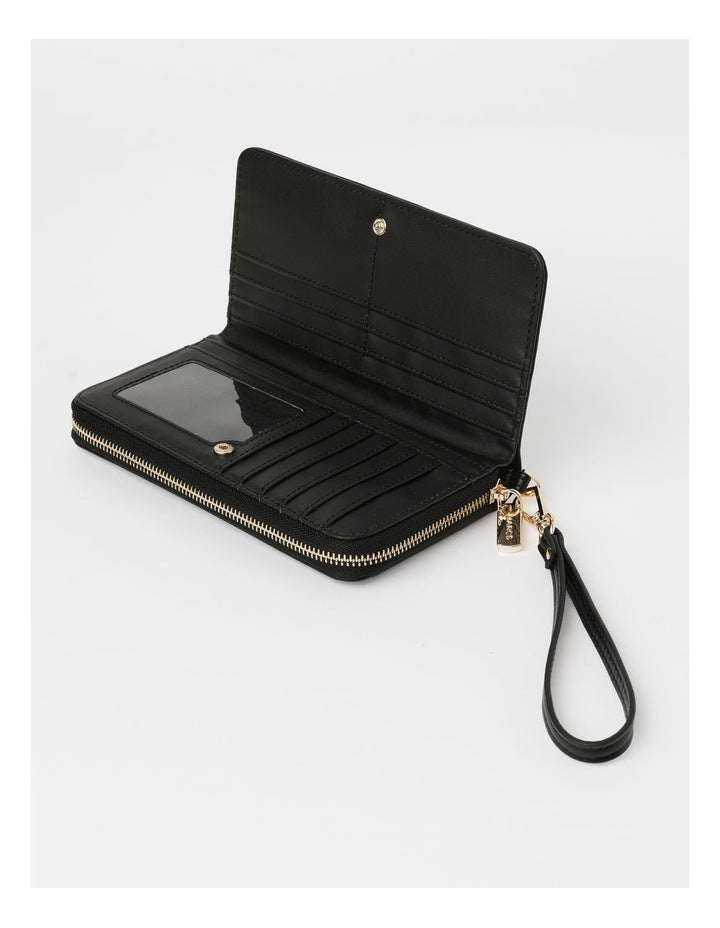 Dubrovnik Zip Top Wallet in Black