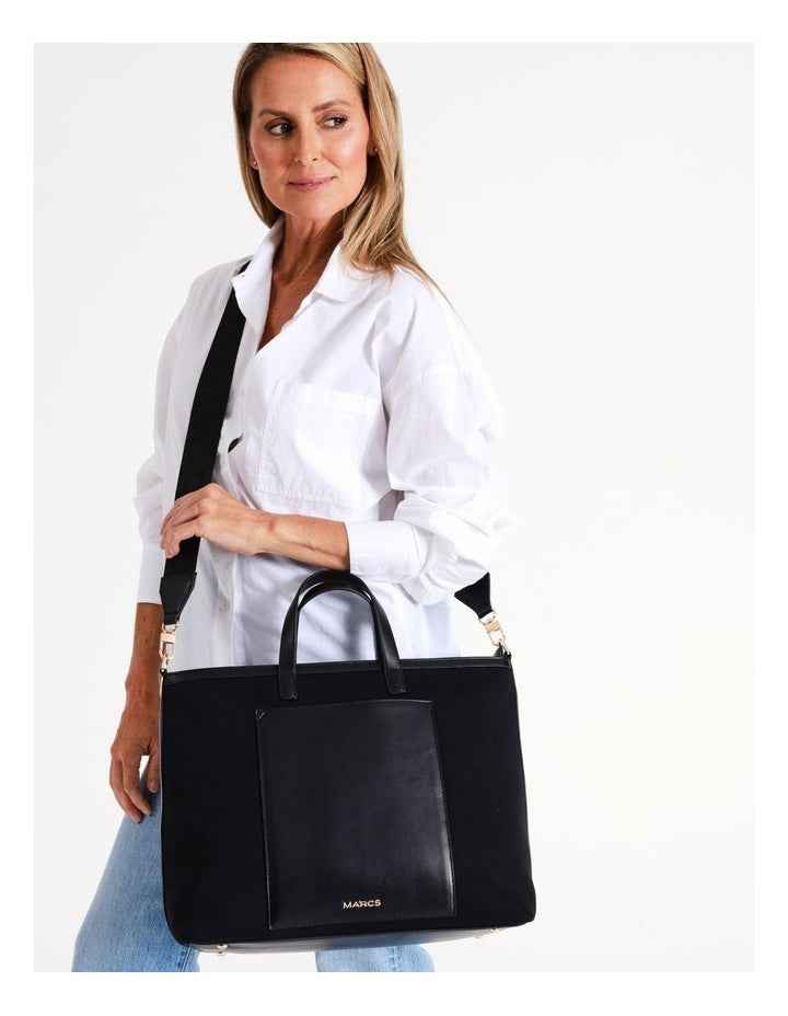 Capri Top Handle Tote in Black